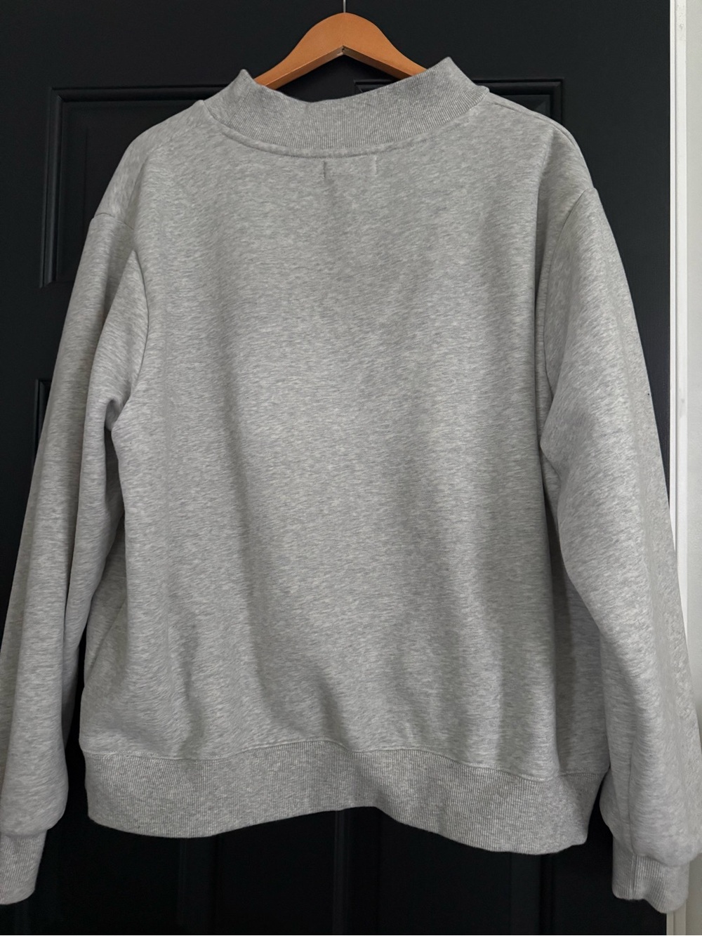 PARKE Varsity Mock neck Sweatshirt in Metallic - Picture 2 of 3